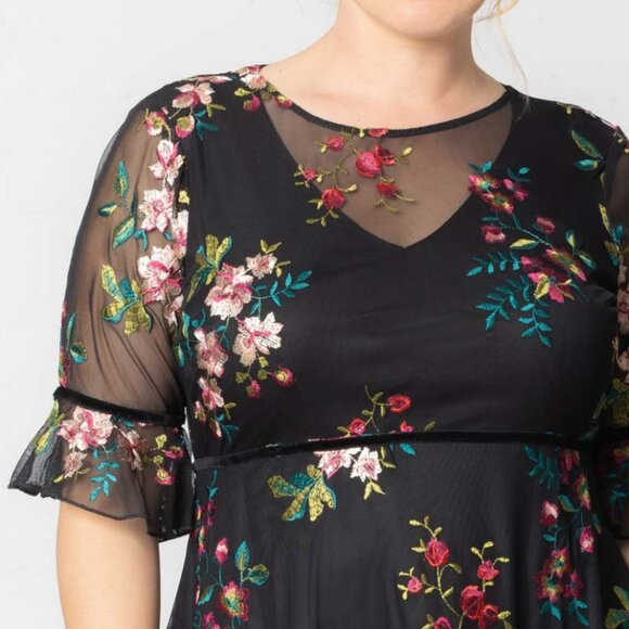 Kiyonna Wildflower Embroidered Dress -- size 1X--your Fancy DRESS - Picture 3 of 8